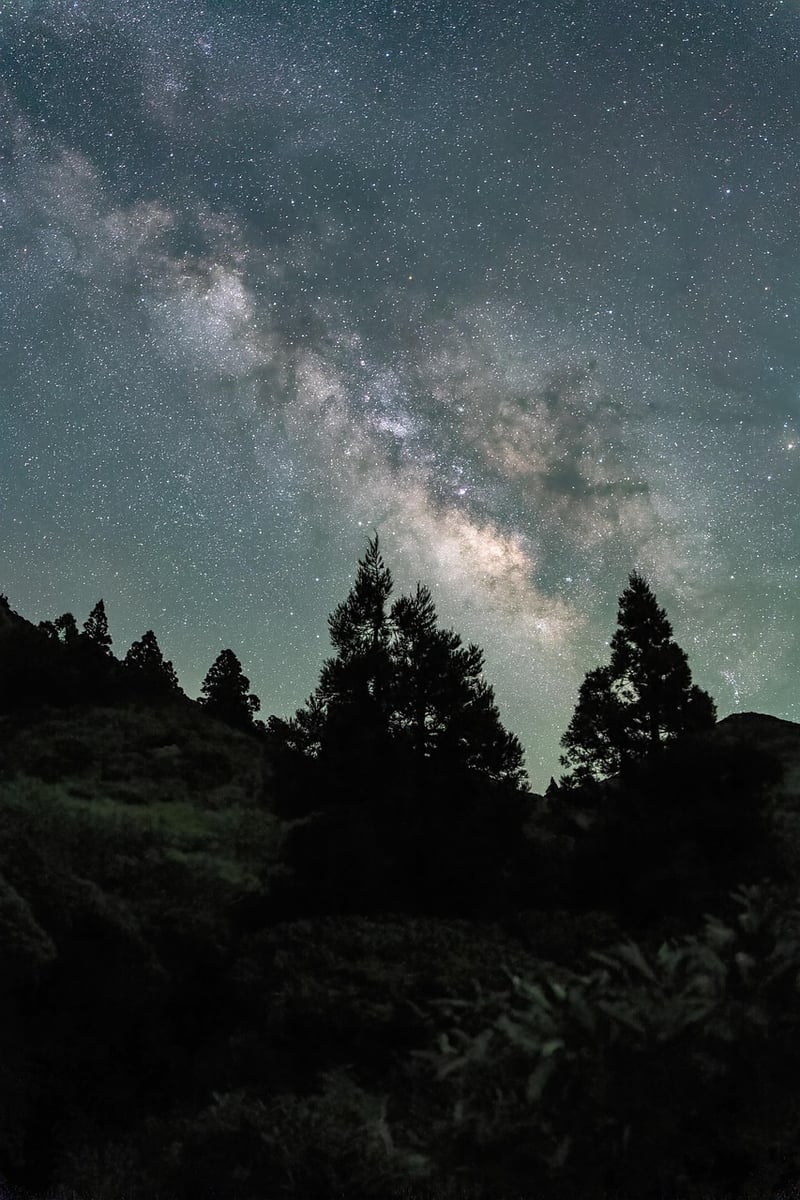 Wizard casting a spell under the stars